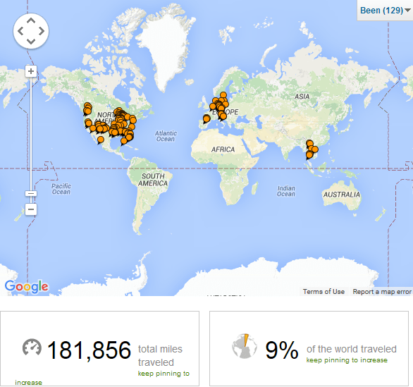 Approximately where I've been so far